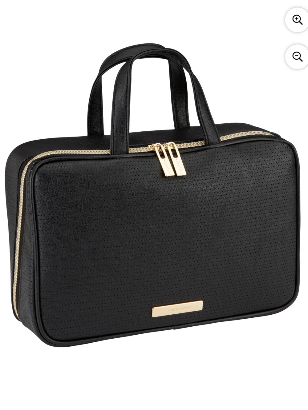 Tartan + Twine Zippered Perforated Deluxe Weekender Bag in Black NWT
